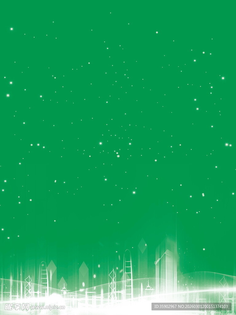 绿色梦幻雪景背景图