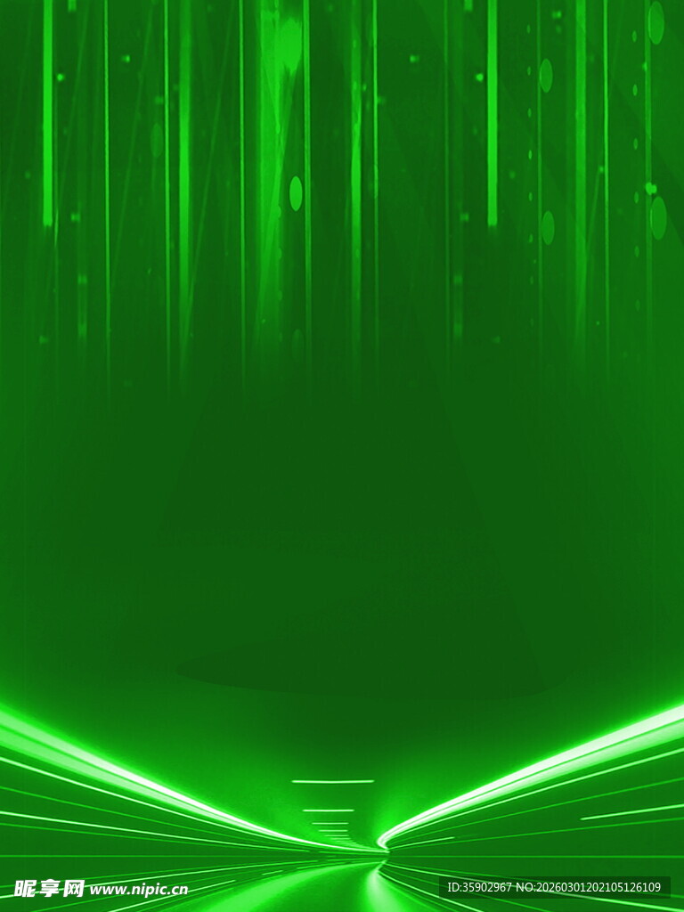 绿色炫光科技感背景图
