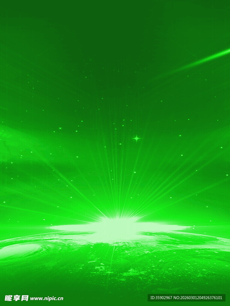 梦幻绿色科技光效背景