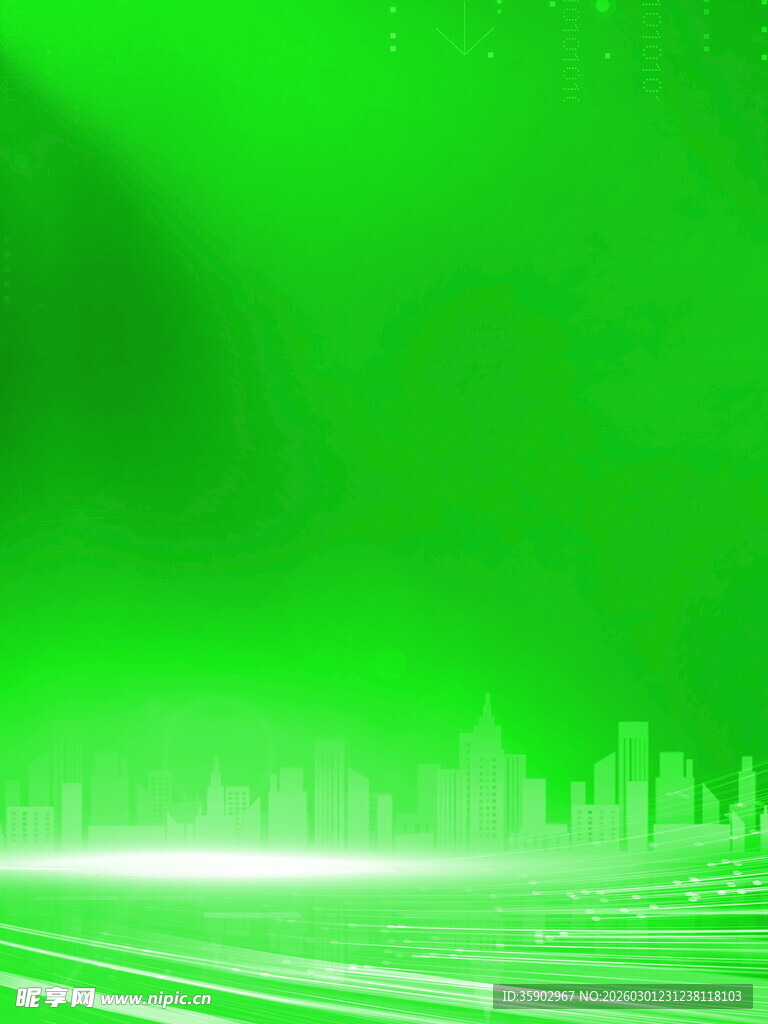 绿色科技城市景观背景图