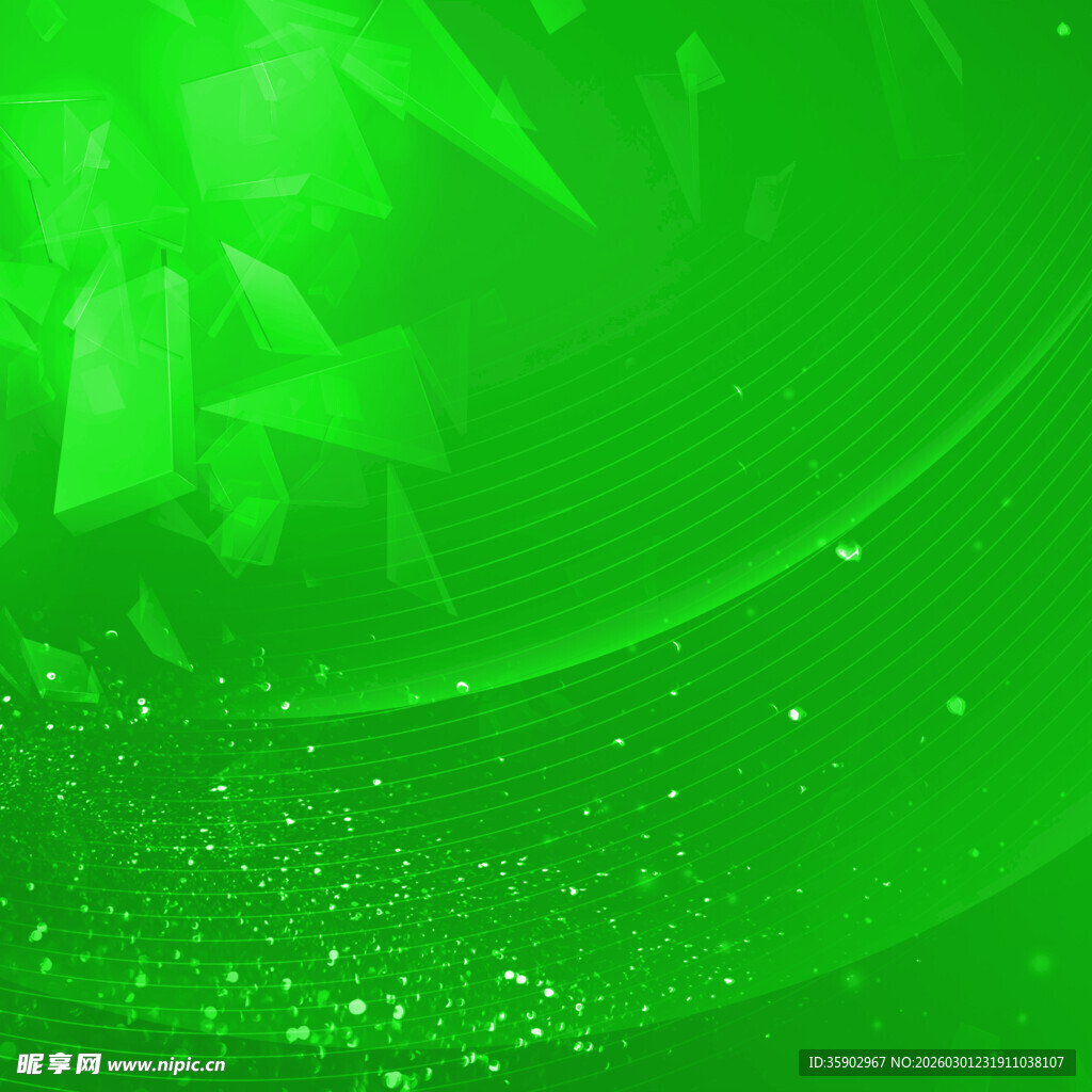 梦幻绿色光影背景图