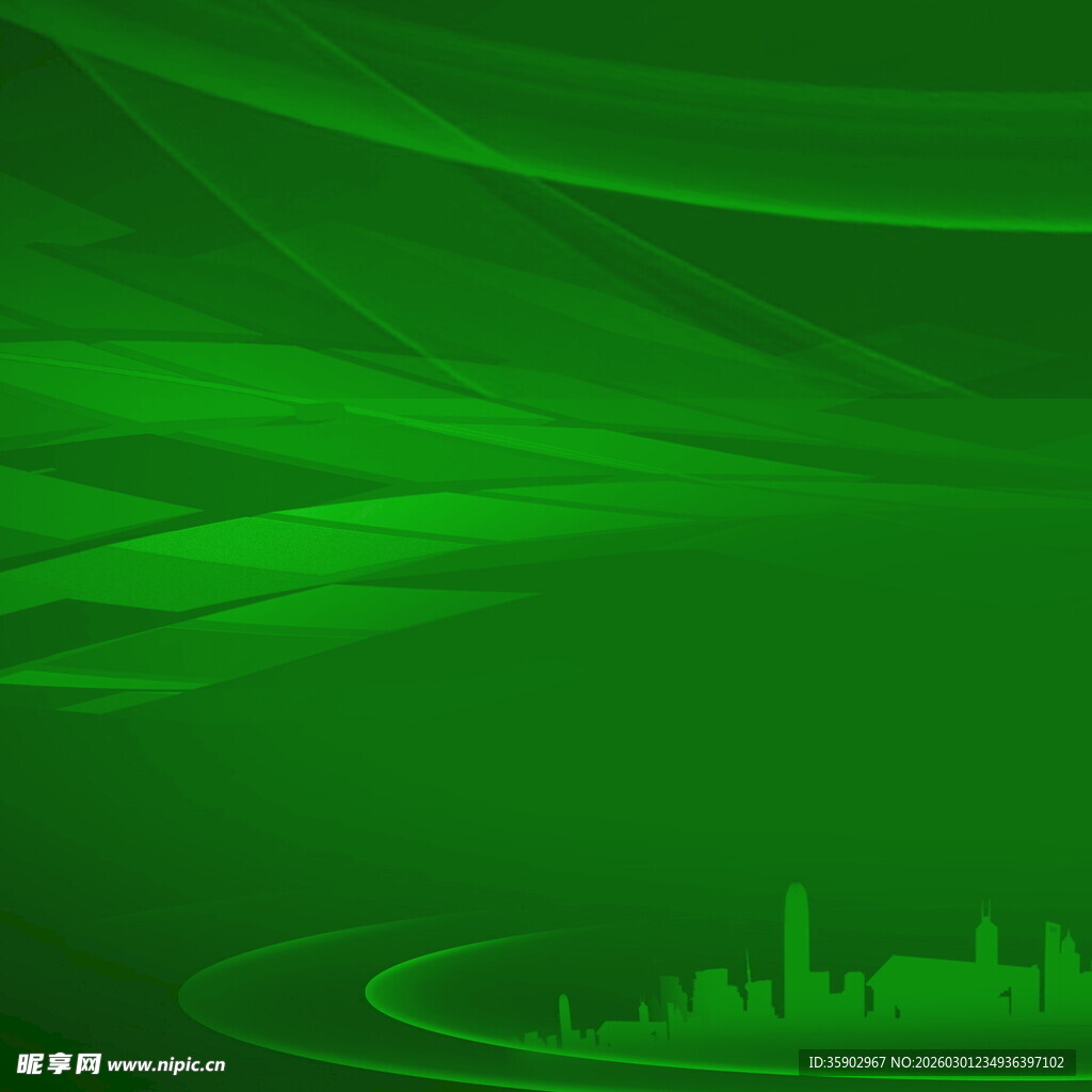 绿色动感城市背景图