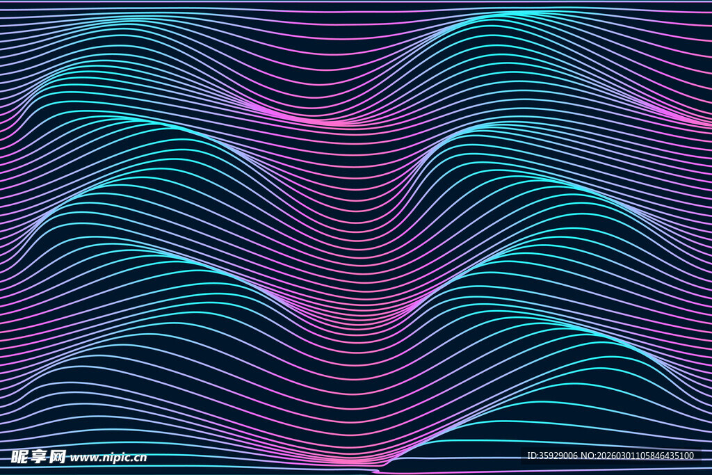 霓虹曲线背景