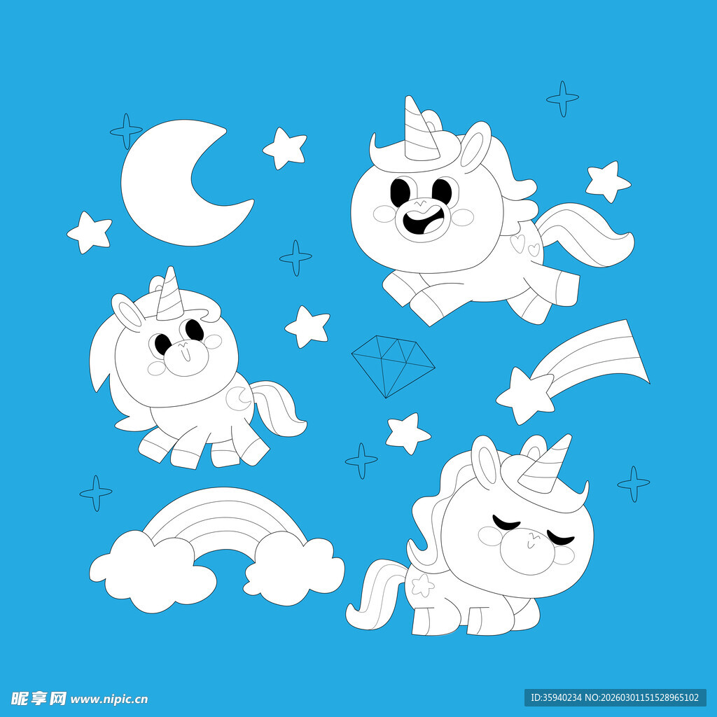 卡通独角兽