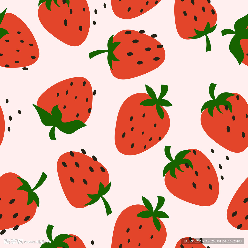 草莓图案背景