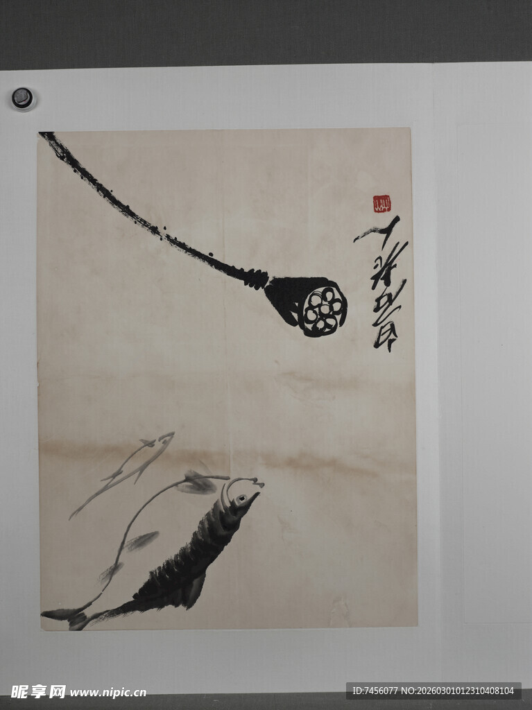 齐白石水墨飞鸟写意画