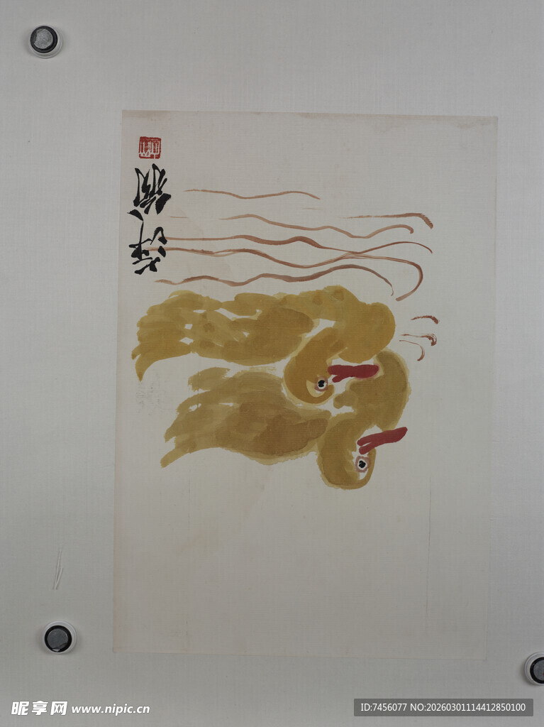 齐白石中式祥瑞狮头艺术图案