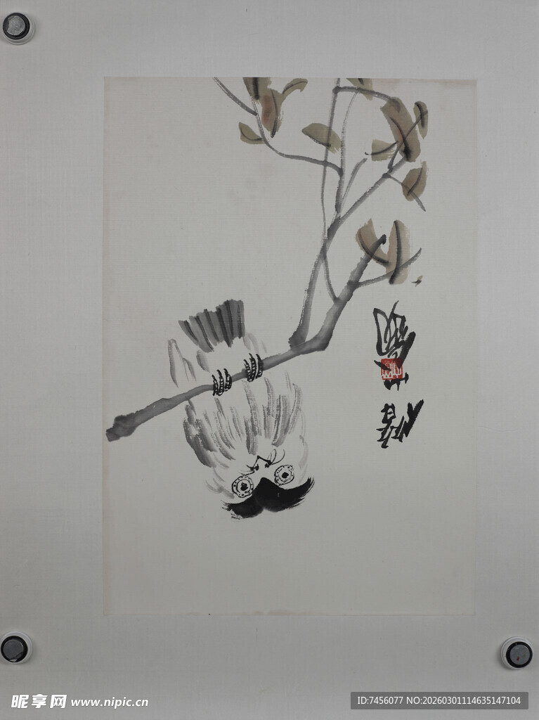 齐白石水墨花卉图