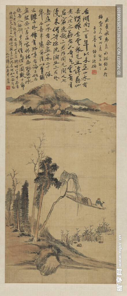 齐白石古代山水人物绘画作品