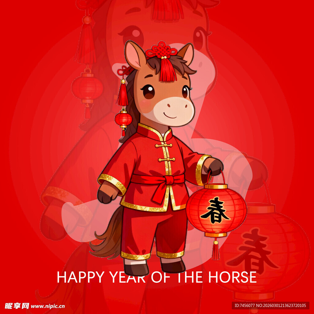 喜庆小马贺岁