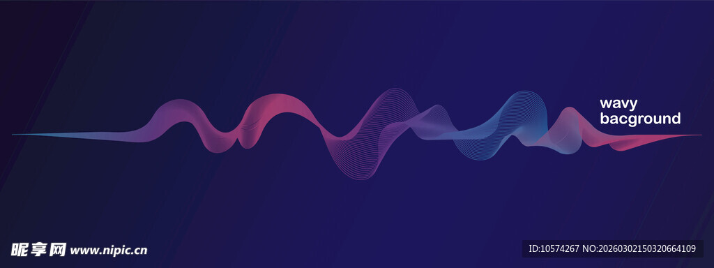 绚丽动感波浪线条图案