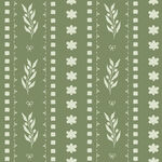 绿色花卉条纹图案背景