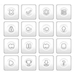 简洁网页按钮图标集合