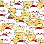 可爱卡通小鸡小鸭图案