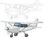 轻型飞机线稿与实物图