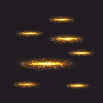 金色闪耀光线特效元素