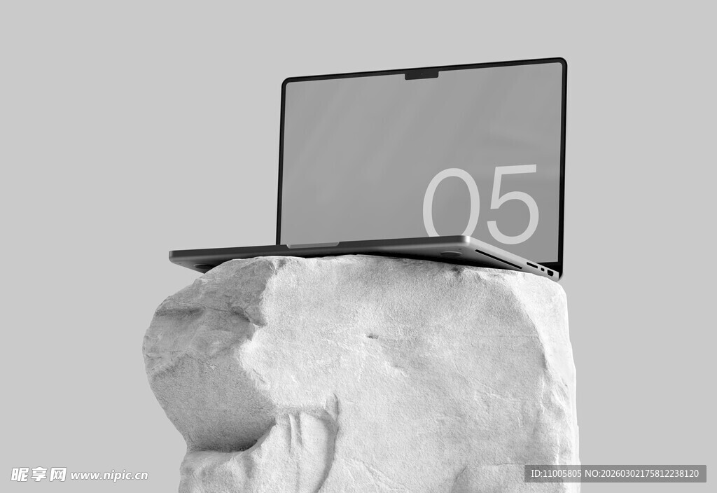 白色 笔记本 样机 贴图