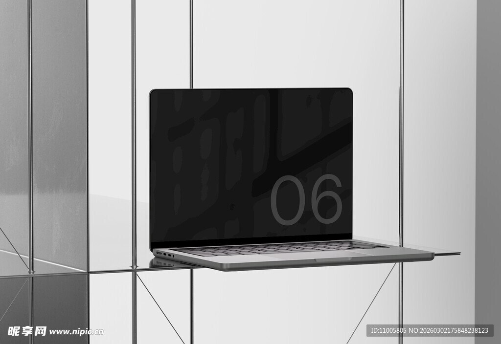 笔记本 样机 贴图 光影