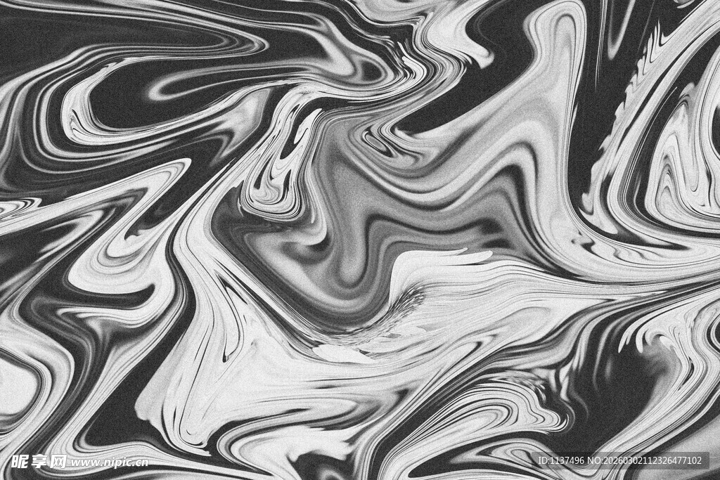 黑白流体艺术纹理图案