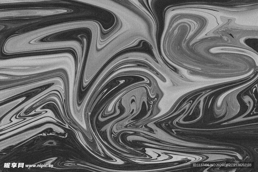 黑白抽象流体艺术纹理