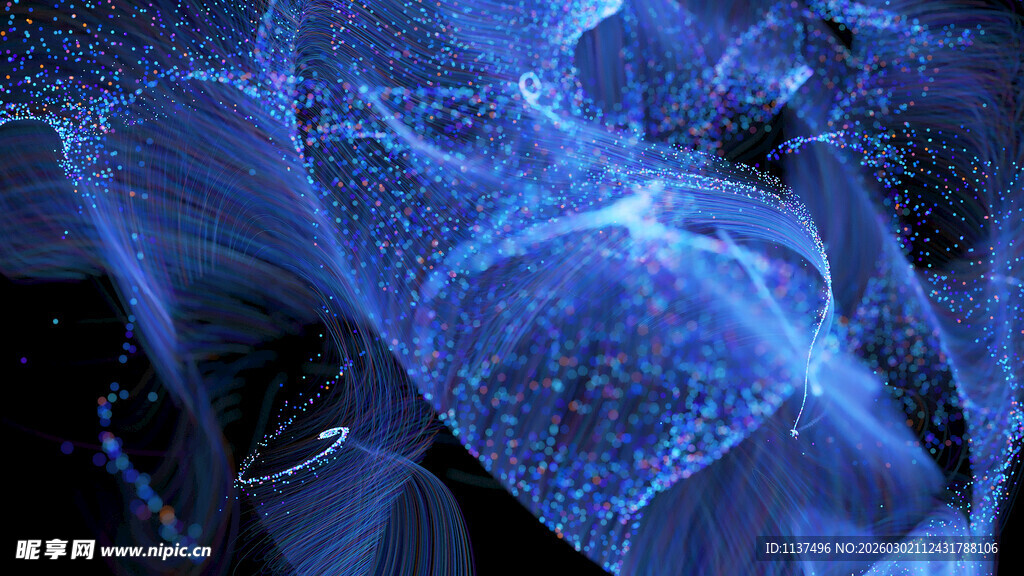 梦幻蓝色抽象光影纹理