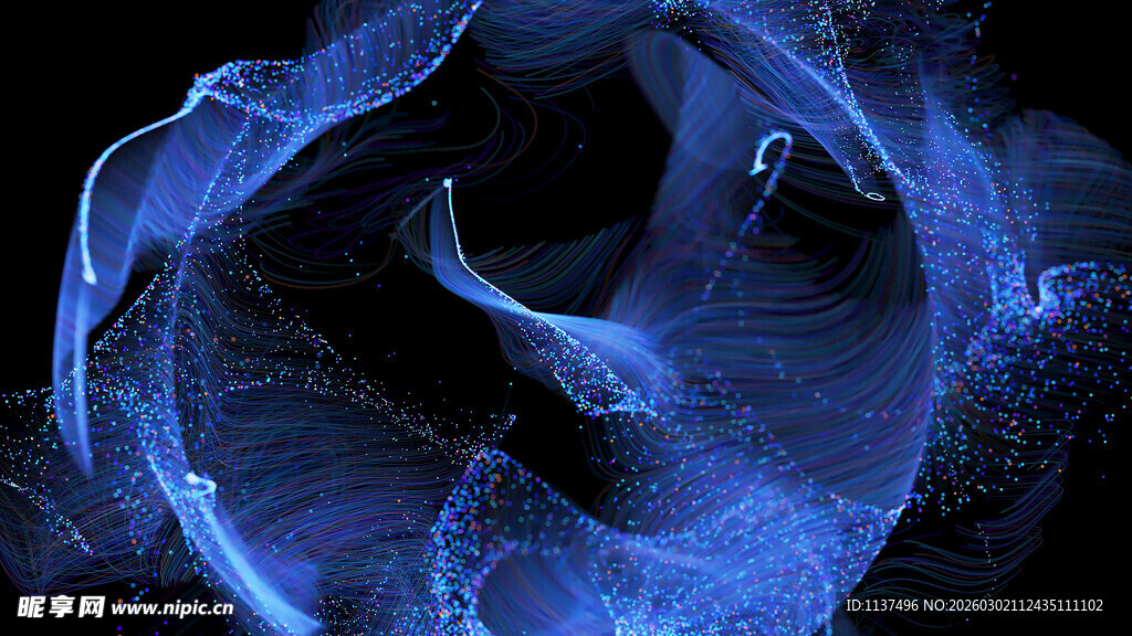 蓝色梦幻烟雾漩涡效果