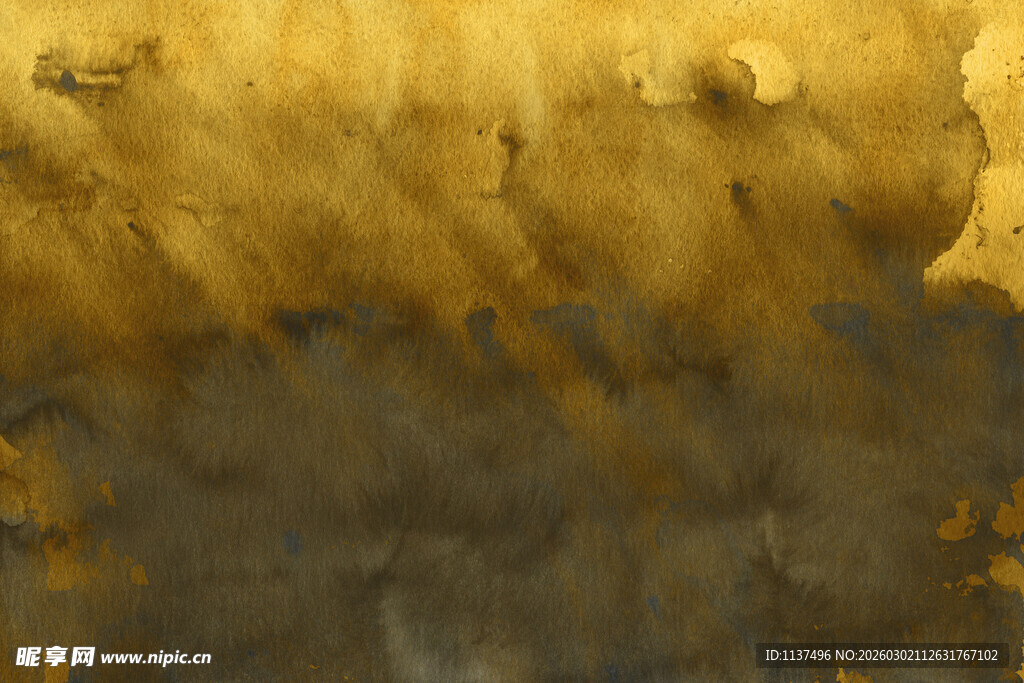 抽象黄棕系水彩纹理背景