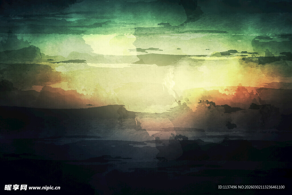 梦幻天空中的绚丽光影