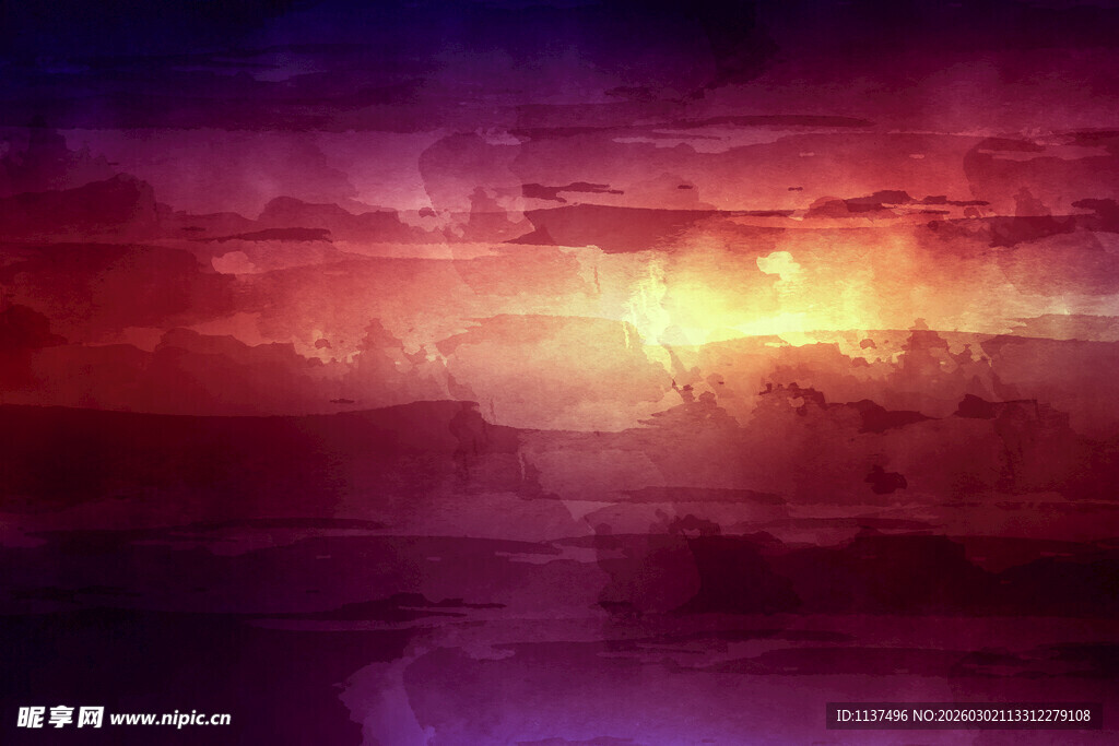 梦幻天空 绚丽色彩交融