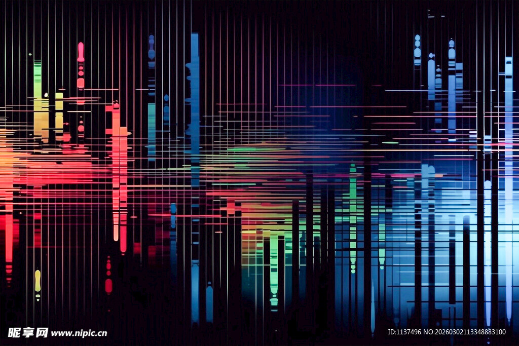 炫彩科技线条背景图