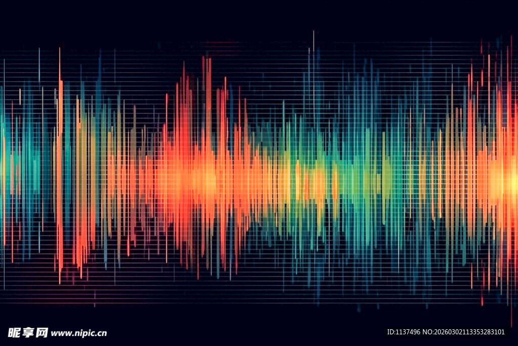 多彩音频波形图
