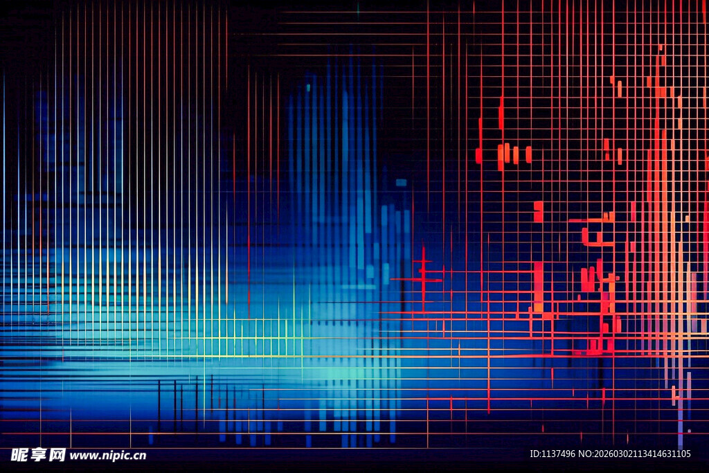 科技感数字光影背景图