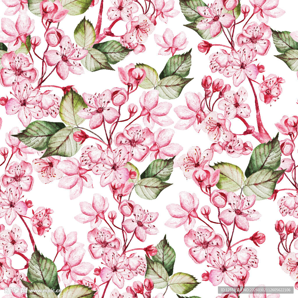 粉色花卉图案背景