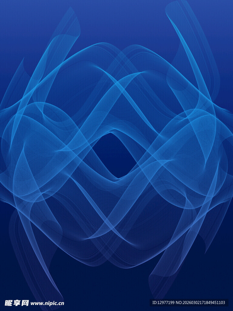 蓝色动感线条抽象图案