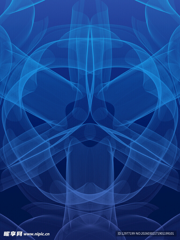 蓝色抽象几何线条背景图