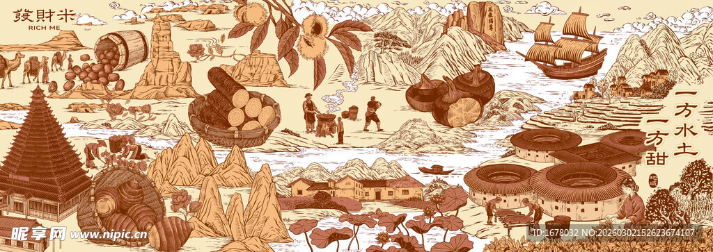 沙漠中的古老建筑群