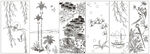 手绘森林植物景观图