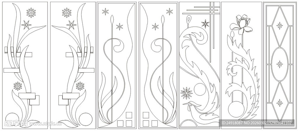 移门图案 线条背景 装饰线条