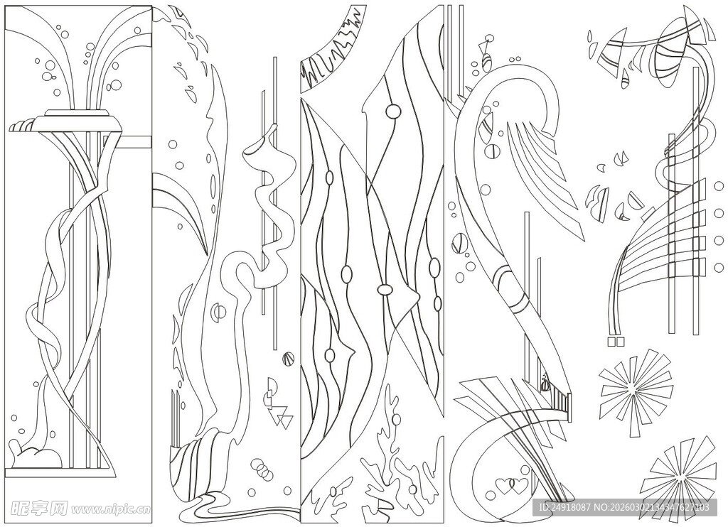 移门图案 线条背景 装饰线条