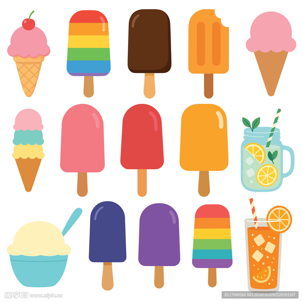 美味冰淇淋及饮品