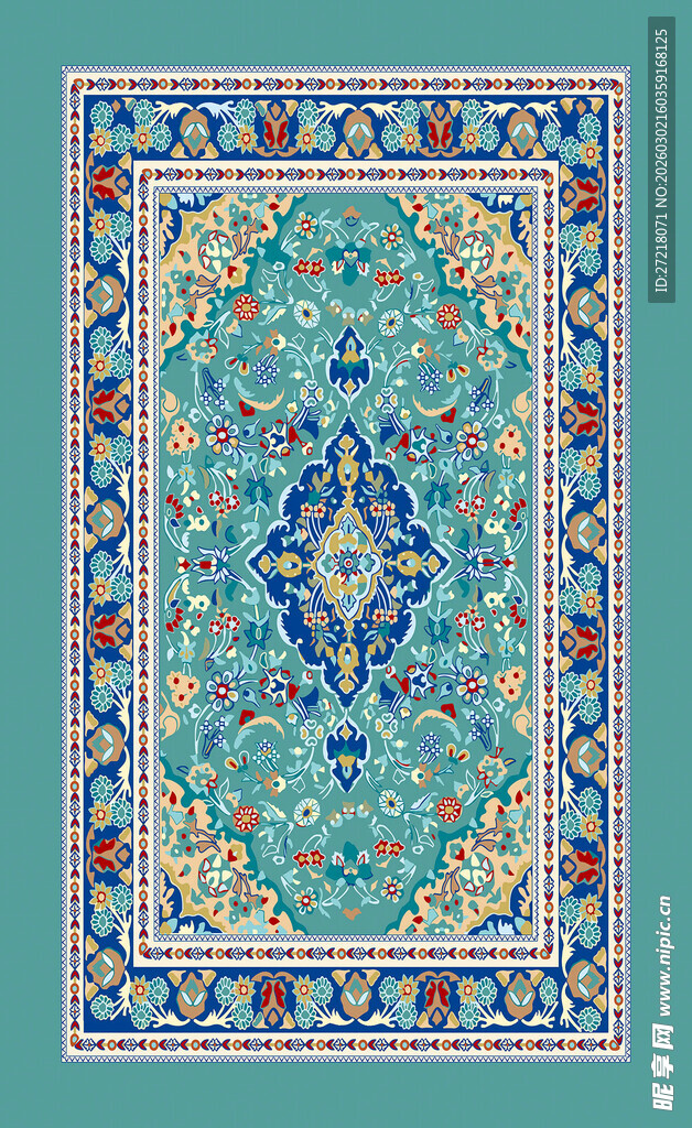 精美传统花纹地毯图案