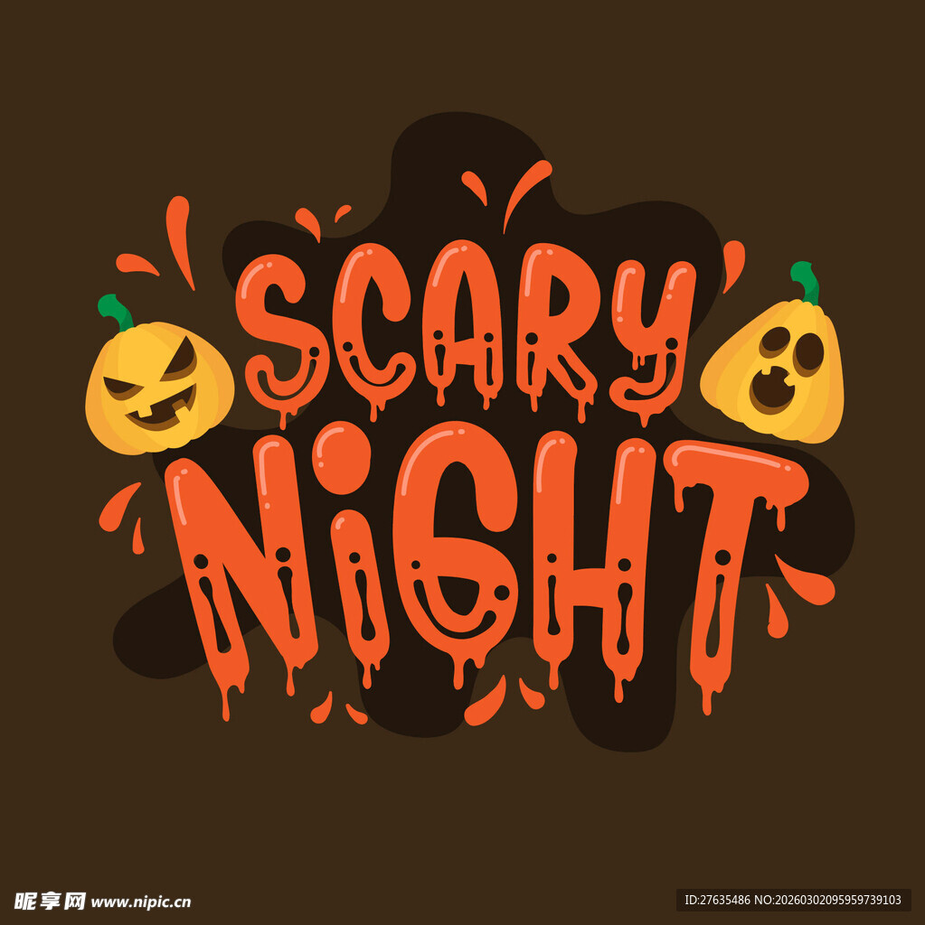 恐怖之夜万圣节主题设计