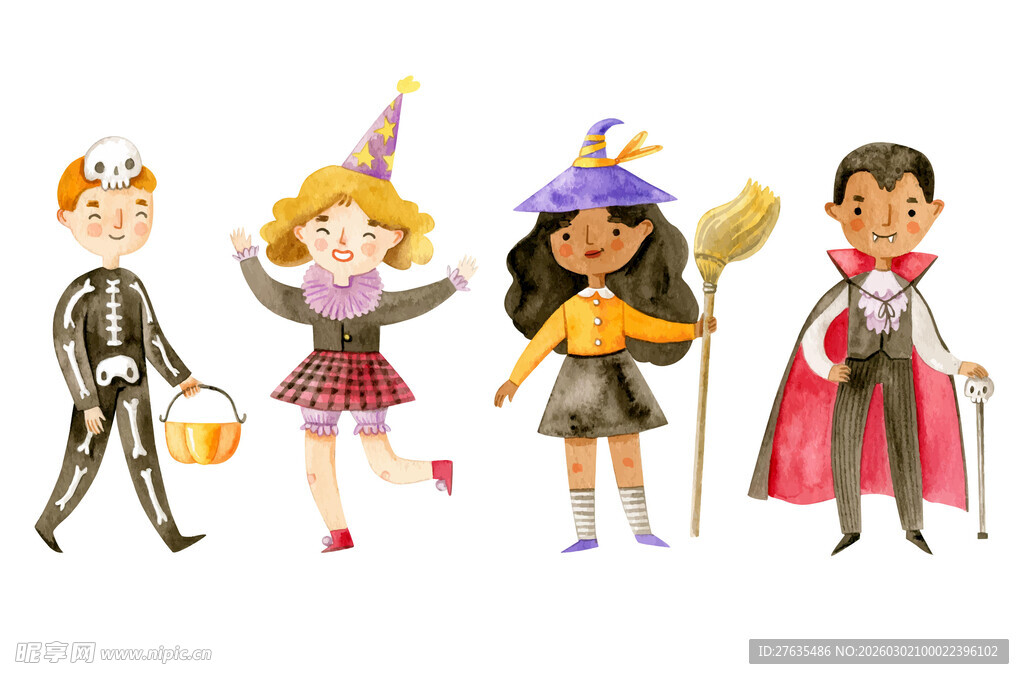 儿童扮装庆祝节日欢乐瞬间