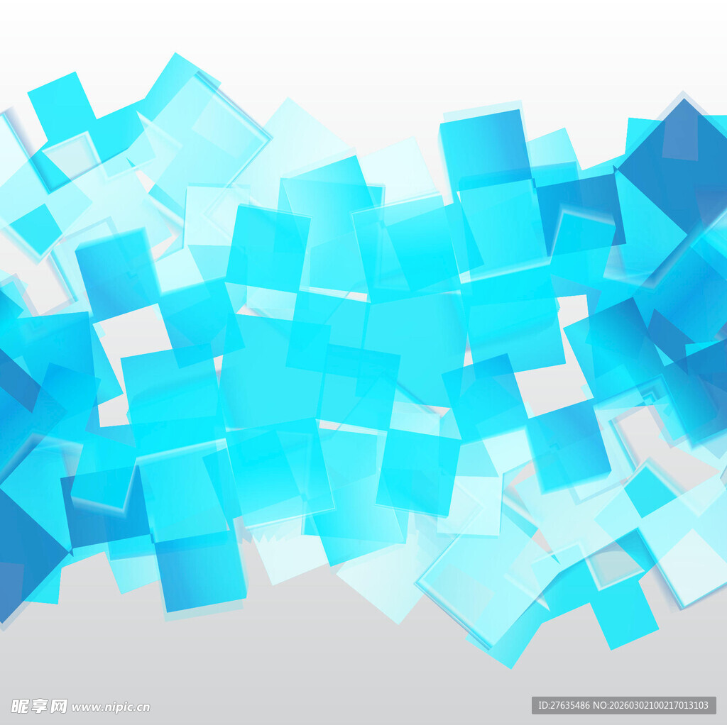 蓝色渐变方块抽象背景图