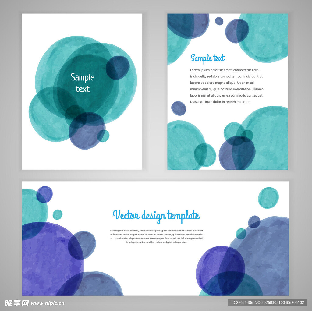 蓝紫色波点创意宣传册设计