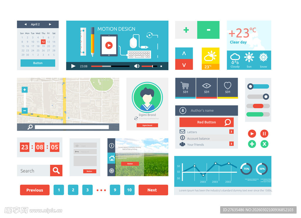 多彩网页UI设计元素集合