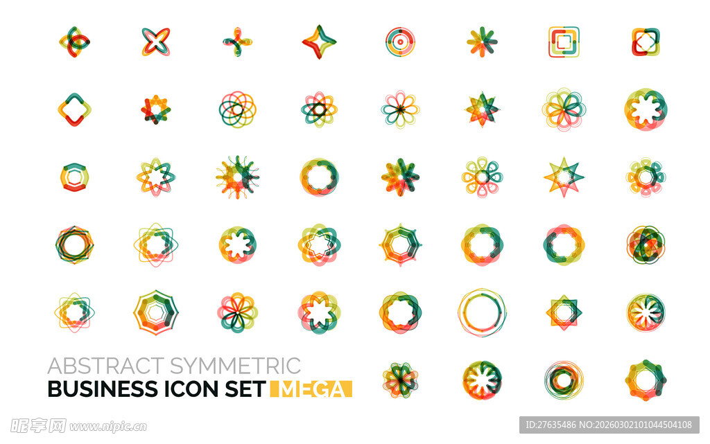 多彩商业图标集合