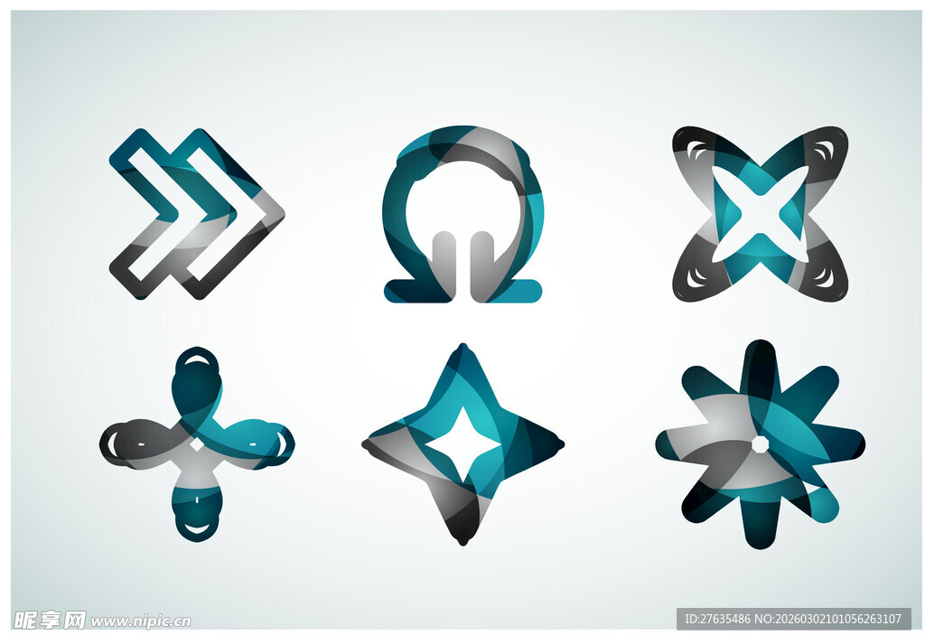 几何抽象图标集合