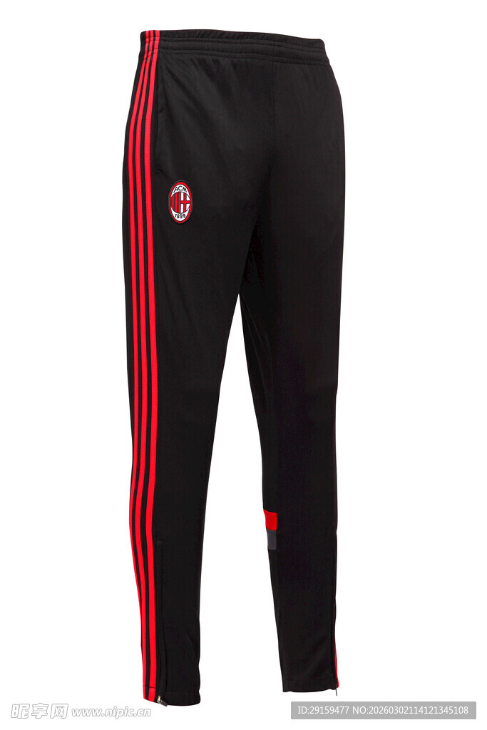 黑色红条纹运动长裤