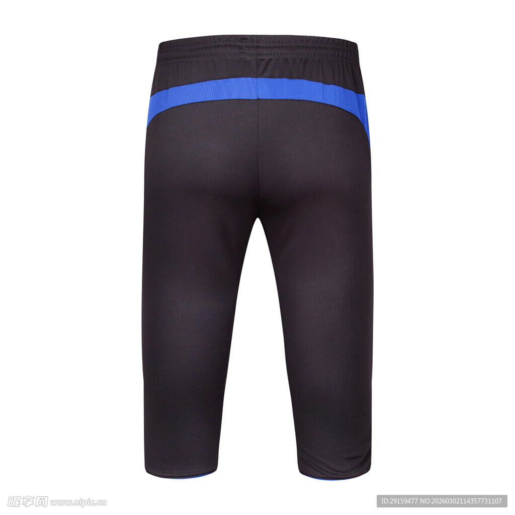 黑色运动七分裤